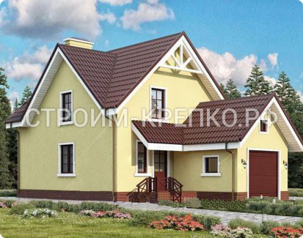 Проект кирпичного дома №550